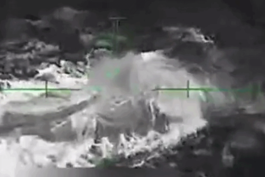 △特朗普在社交媒体发布的打击画面